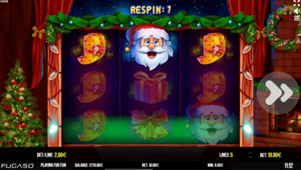 Santa's Jingle Wheel respin feature